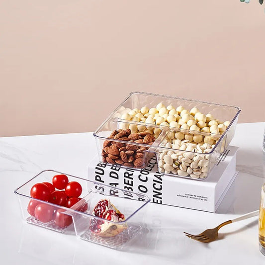 Plastic Transparent Grid Organizer Tray – Multi-Purpose Storage - All-In-One Store Pakistan