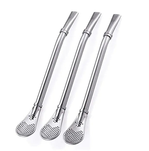 Reusable Curved Steel Straw with Herb Infuser Tip - All-In-One Store Pakistan