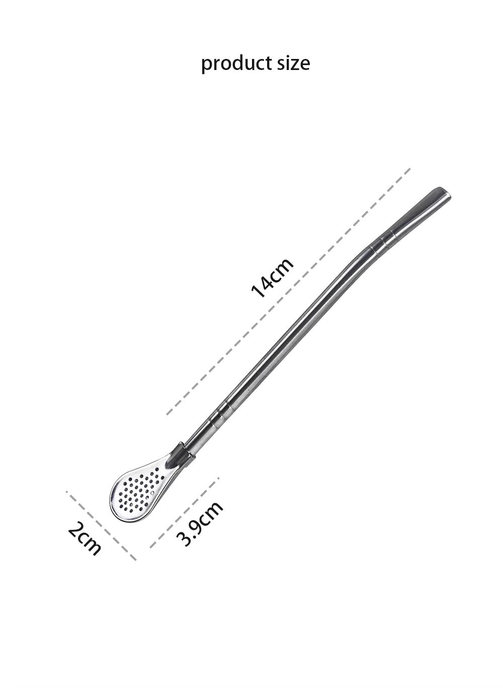 Reusable Curved Steel Straw with Herb Infuser Tip - All-In-One Store Pakistan