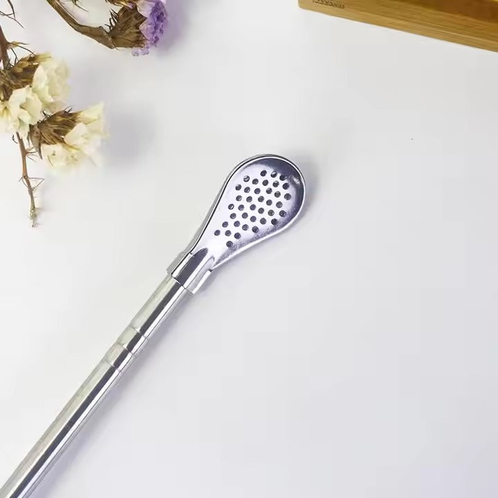 Reusable Curved Steel Straw with Herb Infuser Tip - All-In-One Store Pakistan