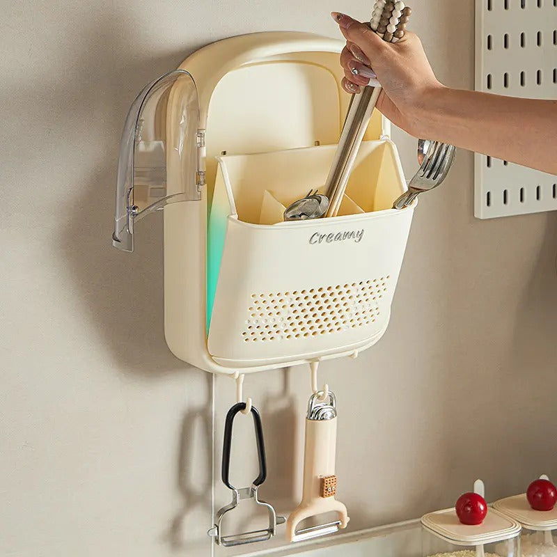 Modern Multifunctional Wall-Mounted Cutlery Box - All-In-One Store Pakistan
