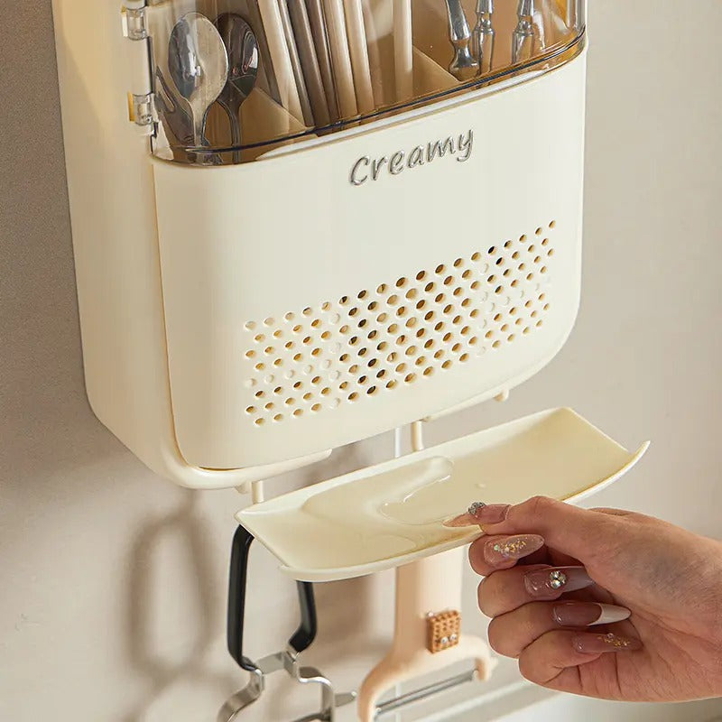 Modern Multifunctional Wall-Mounted Cutlery Box - All-In-One Store Pakistan