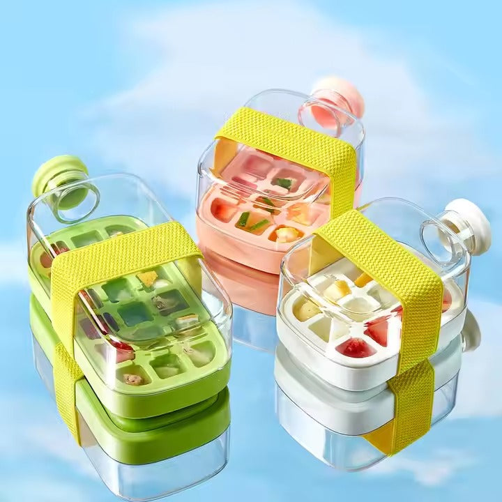 2-in-1 Ice Maker Water Bottle with Straw and Lid - All-In-One Store Pakistan