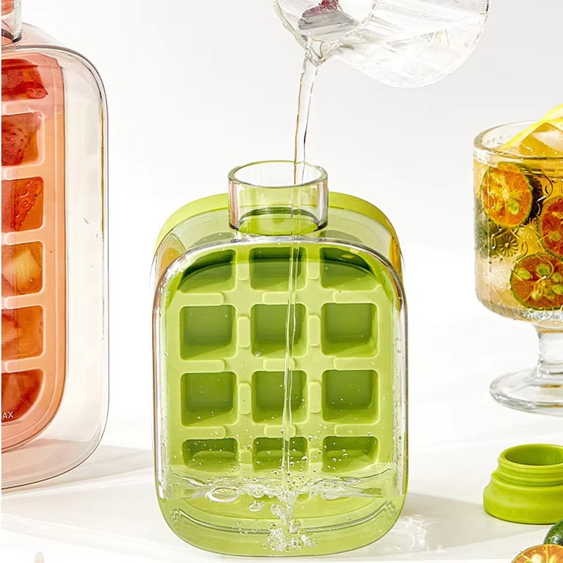 2-in-1 Ice Maker Water Bottle with Straw and Lid - All-In-One Store Pakistan