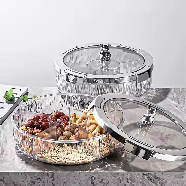 Deluxe Snacks & Candy Tray with Bear Top & Airtight Lid - All-In-One Store Pakistan