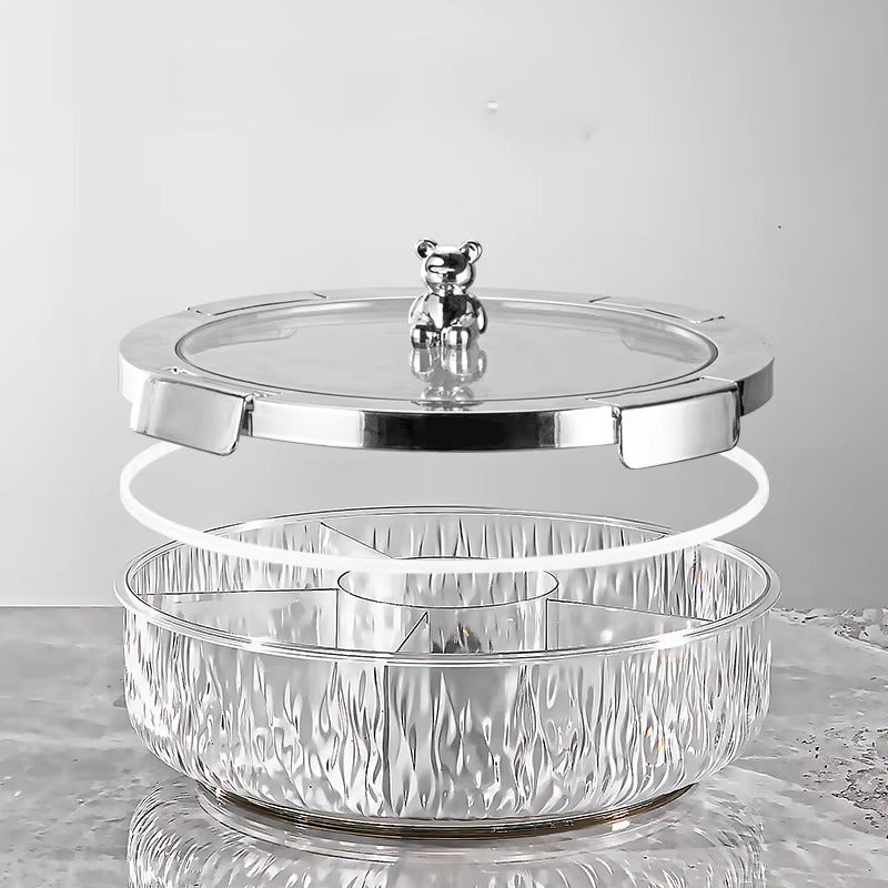 Deluxe Snacks & Candy Tray with Bear Top & Airtight Lid - All-In-One Store Pakistan