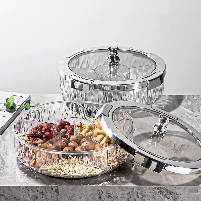 Deluxe Snacks & Candy Tray with Bear Top & Airtight Lid - All-In-One Store Pakistan