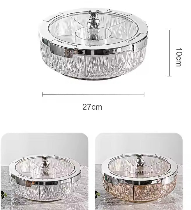 Deluxe Snacks & Candy Tray with Bear Top & Airtight Lid - All-In-One Store Pakistan