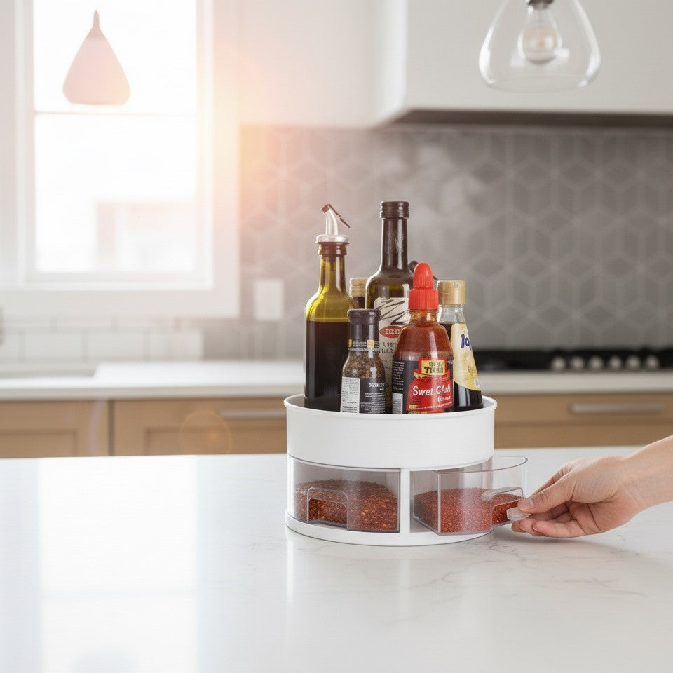 Twist & Store 360° Kitchen Rack - All-In-One Store Pakistan