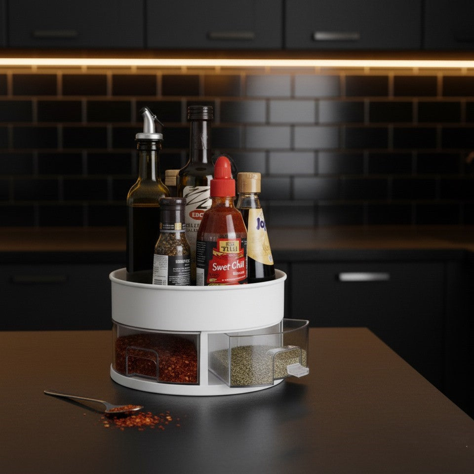 Twist & Store 360° Kitchen Rack - All-In-One Store Pakistan