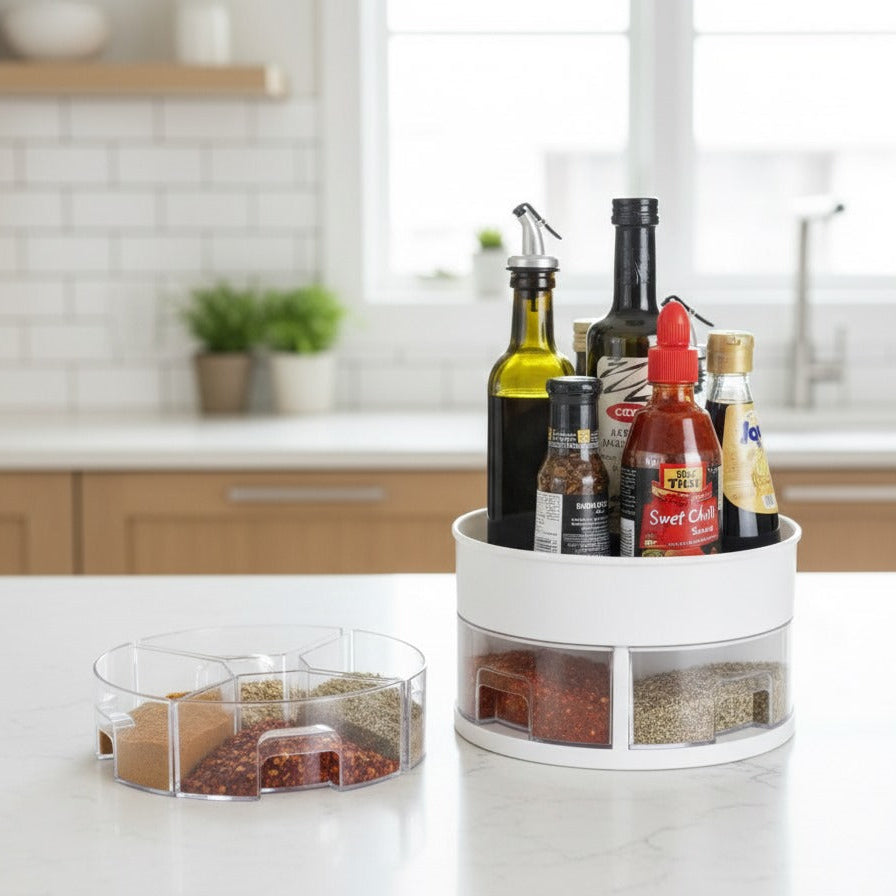 Twist & Store 360° Kitchen Rack - All-In-One Store Pakistan