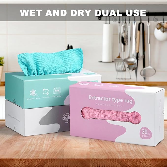 FreshSurface Removable Microfiber Rags – 20 PC - All-In-One Store Pakistan