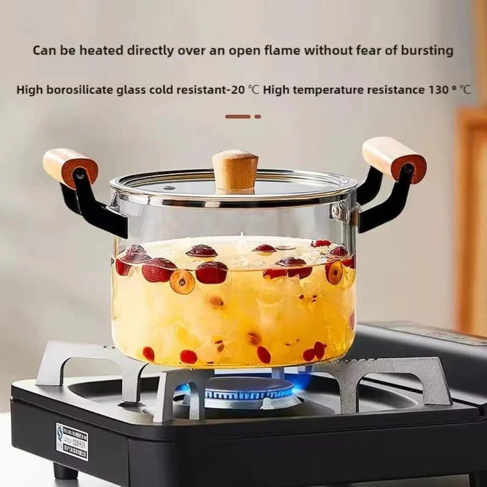 Fabulous GlassPot with Wooden Handles 3.5L - All-In-One Store Pakistan