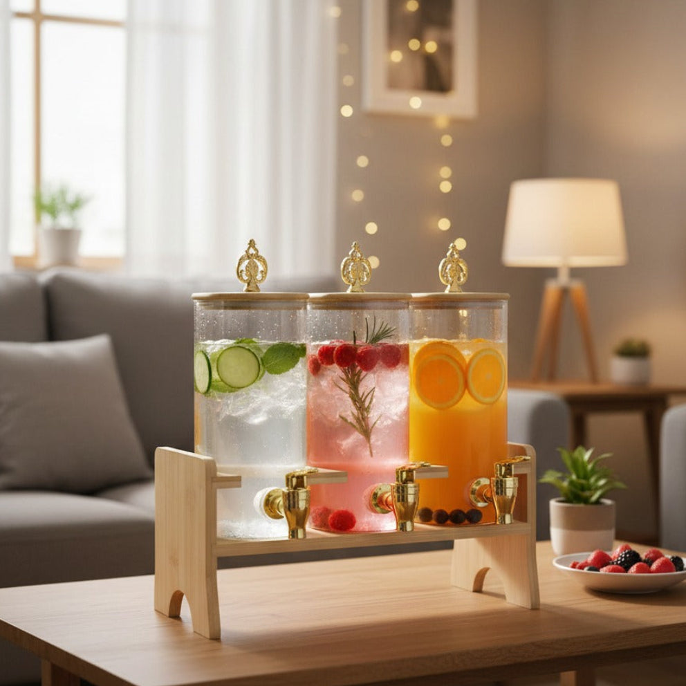 RoyalTrio Rectangular Glass Dispensers Set (1152) - All-In-One Store Pakistan