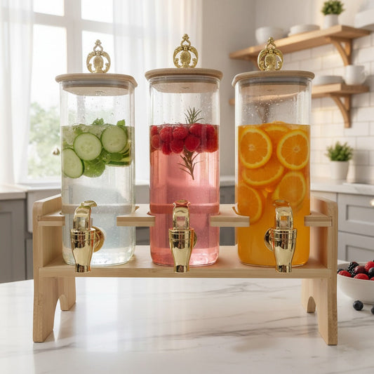 RoyalTrio Rectangular Glass Dispensers Set (1152) - All-In-One Store Pakistan