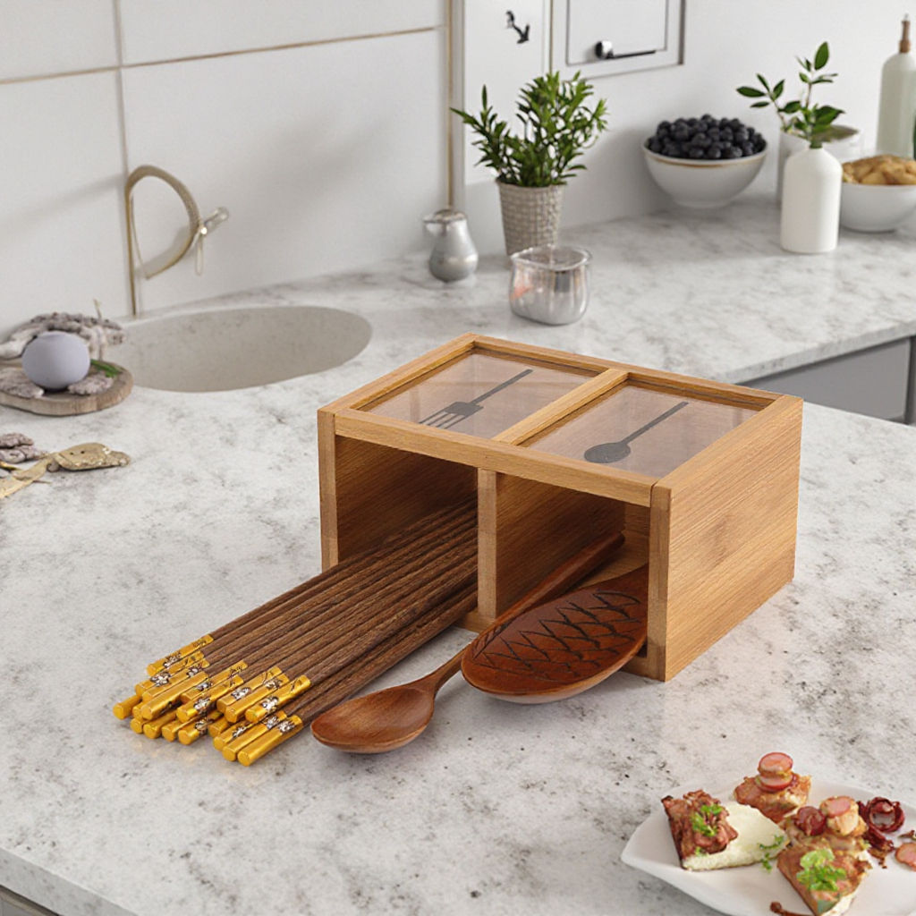 BambooCraft Kitchen Utensils Holder - All-In-One Store Pakistan