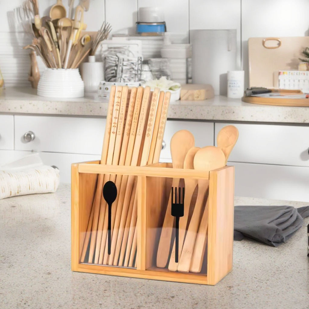 BambooCraft Kitchen Utensils Holder - All-In-One Store Pakistan