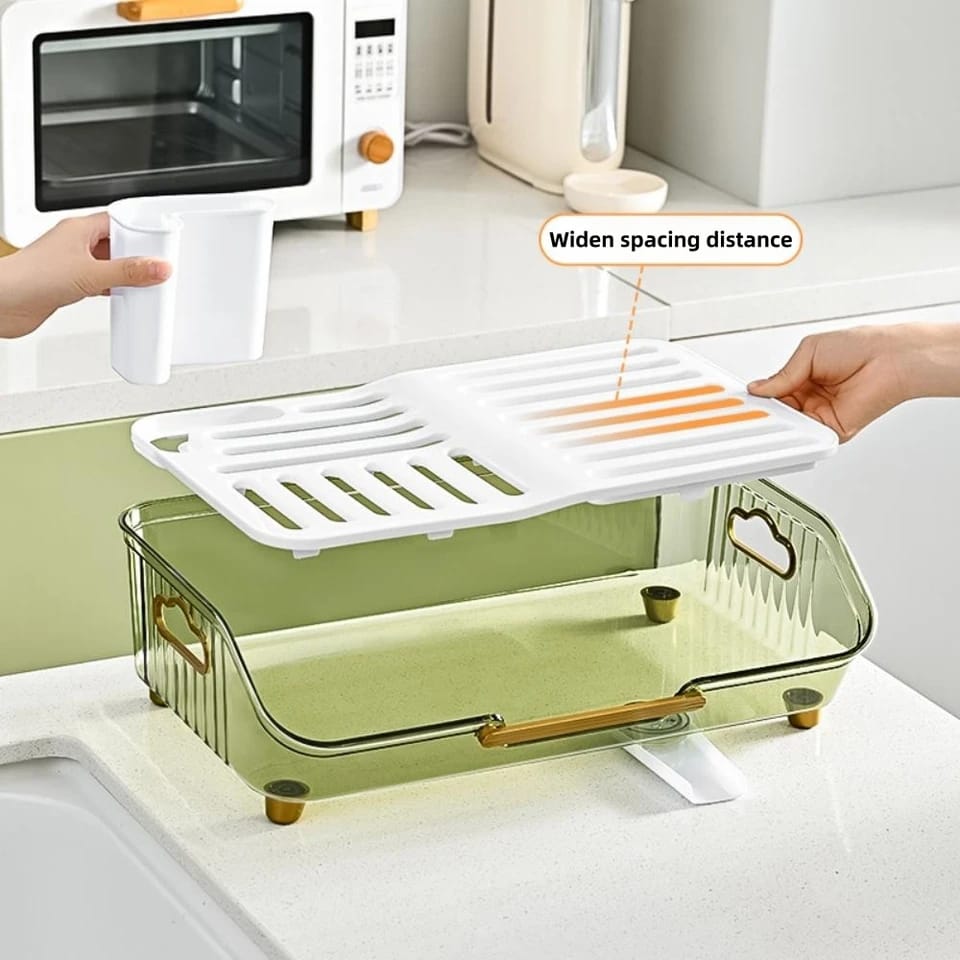 Transparent Dish Drainer Rack - All-In-One Store Pakistan