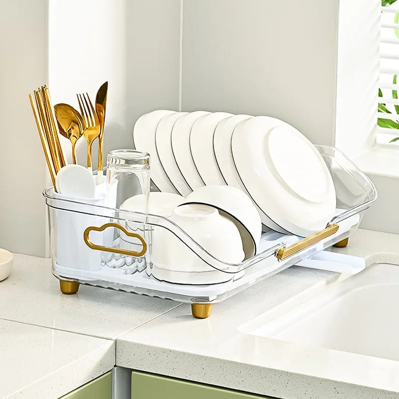 Transparent Dish Drainer Rack - All-In-One Store Pakistan