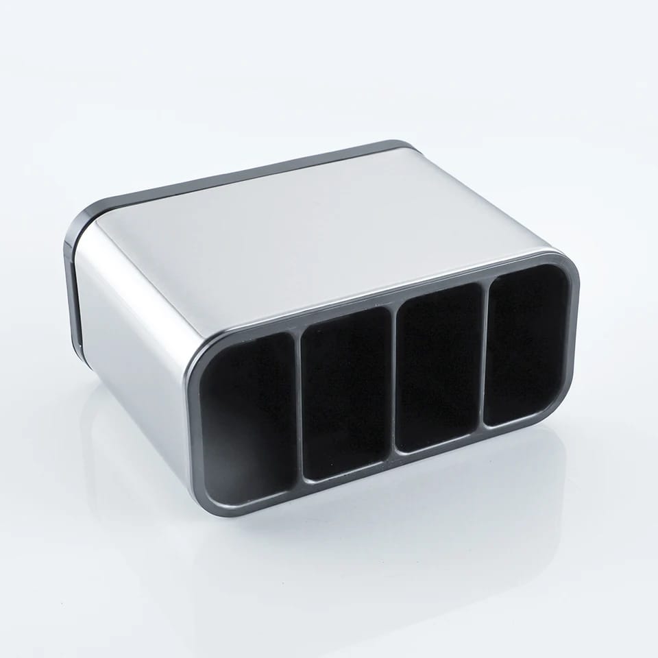 Stainless - Steel Cutlery Holder With Drain Rack - All-In-One Store Pakistan
