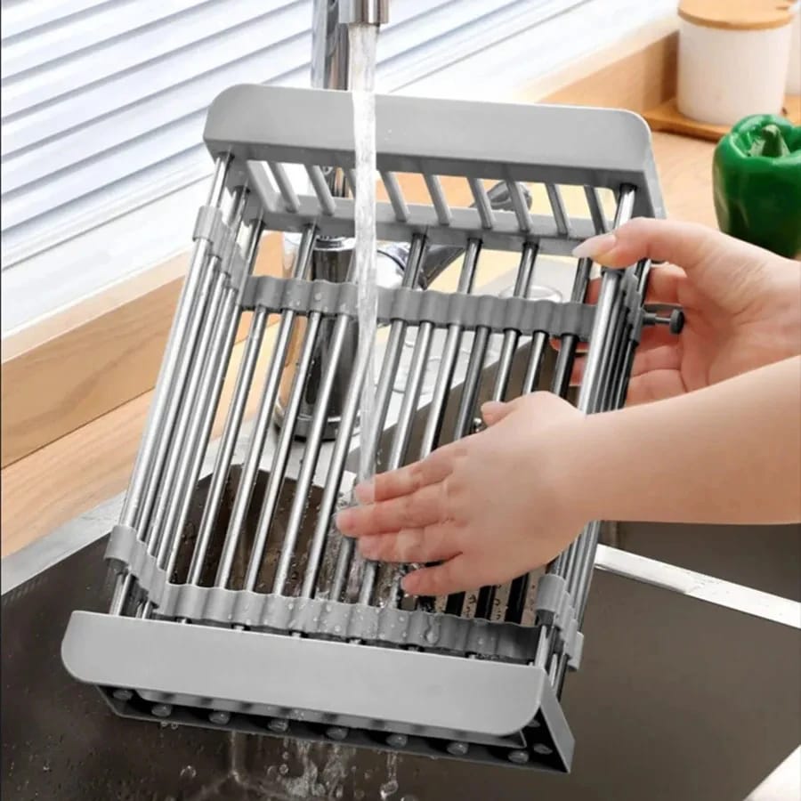 Adjustable Stainless Steel Drain Rack - All-In-One Store Pakistan