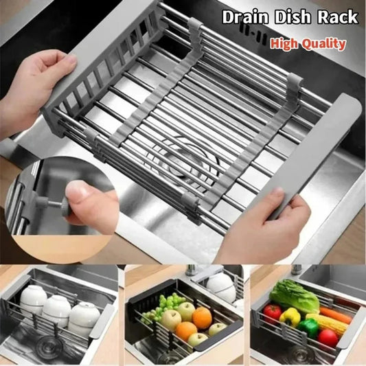 Adjustable Stainless Steel Drain Rack - All-In-One Store Pakistan