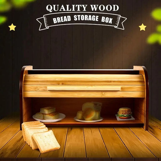 Wooden Bread Storage Box - All-In-One Store Pakistan