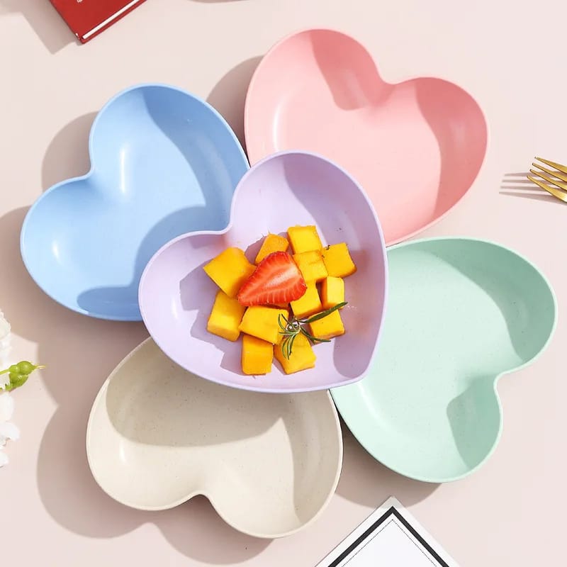 Heart Shaped Plate (Pack Of 8) - All-In-One Store Pakistan