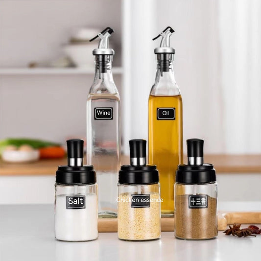 5 piece Set Oil Bottle and Spice Jar - All-In-One Store Pakistan