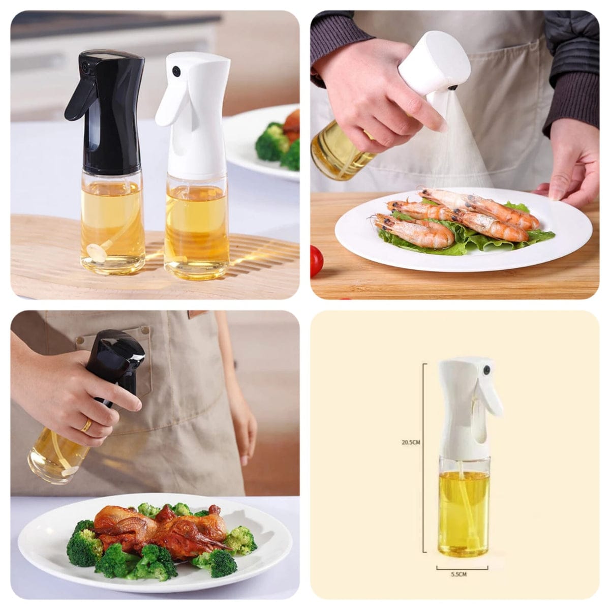 5-Piece Spice Set & Spray Oil Bottle - All-In-One Store Pakistan