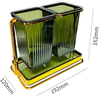 Premium Acrylic Utensil Holder with Metal Frame - All-In-One Store Pakistan