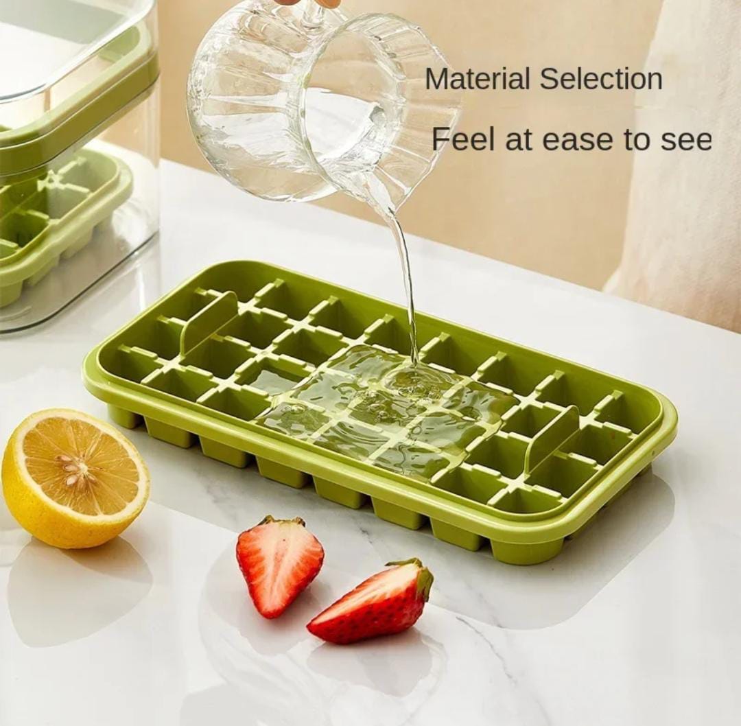 64 cubes double layer ice cube freezing and storage box - All-In-One Store Pakistan