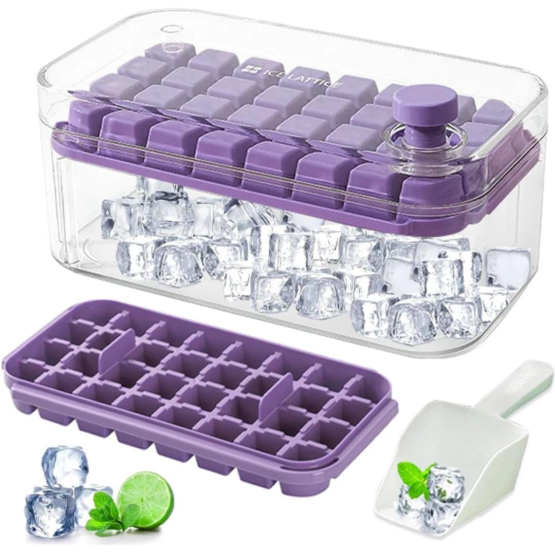 64 cubes double layer ice cube freezing and storage box - All-In-One Store Pakistan
