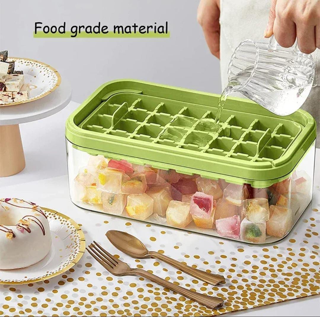 64 cubes double layer ice cube freezing and storage box - All-In-One Store Pakistan