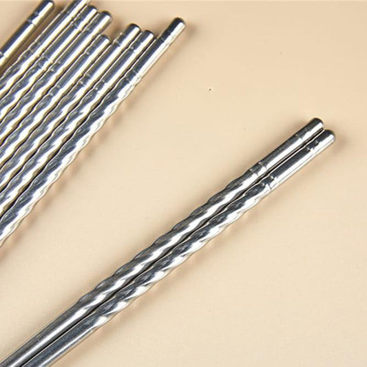 Stainless Steel Chopsticks (5 Pairs) - All-In-One Store Pakistan