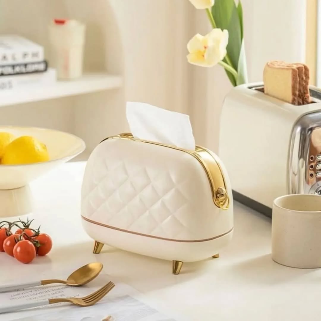 Stylish Purse Shaped Tissue Box with Hidden Storage.. - All-In-One Store Pakistan