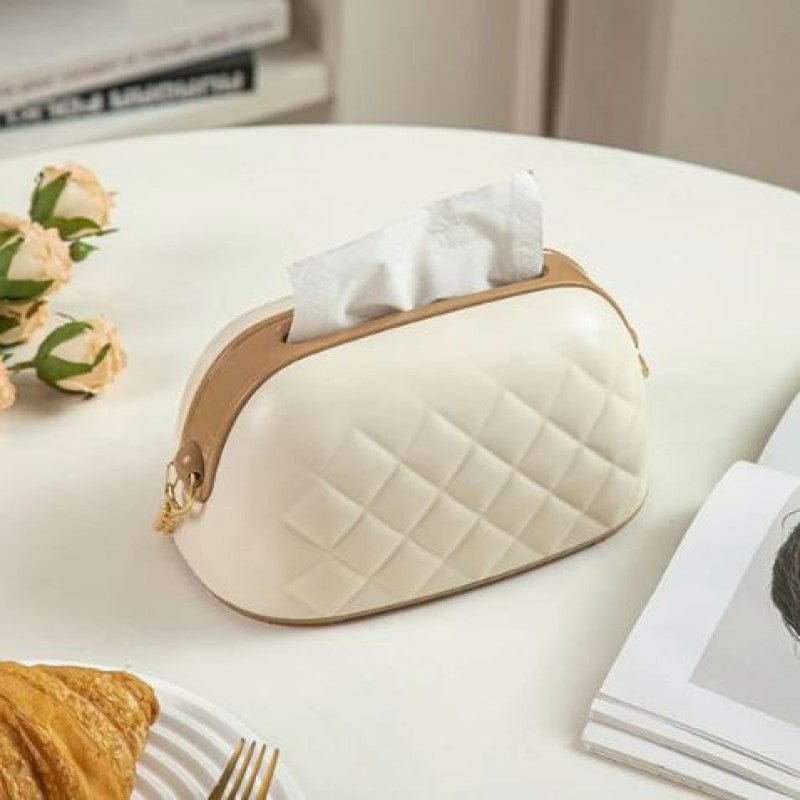 Stylish Purse Shaped Tissue Box with Hidden Storage.. - All-In-One Store Pakistan