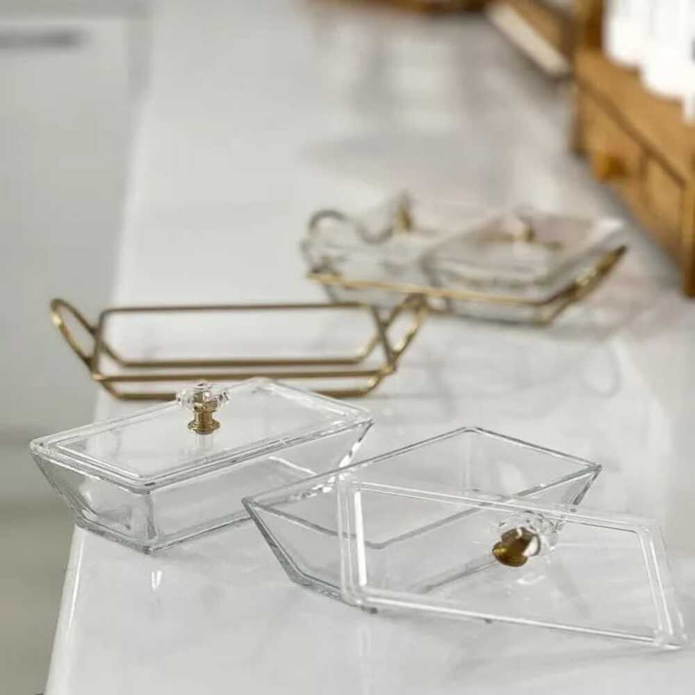 Signature Rectangular Snack Serving Tray Set by Limon - All-In-One Store Pakistan