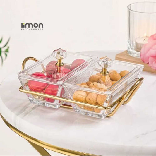 Signature Rectangular Snack Serving Tray Set by Limon - All-In-One Store Pakistan