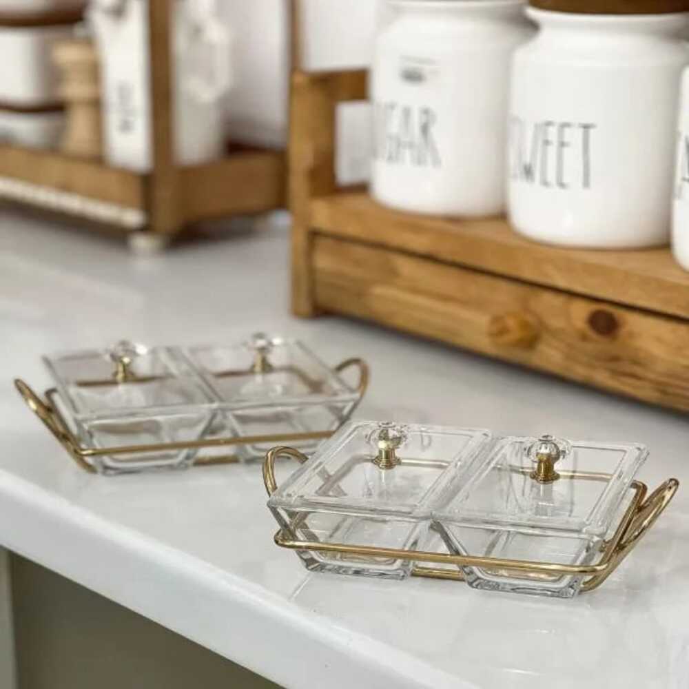 Signature Rectangular Snack Serving Tray Set by Limon - All-In-One Store Pakistan