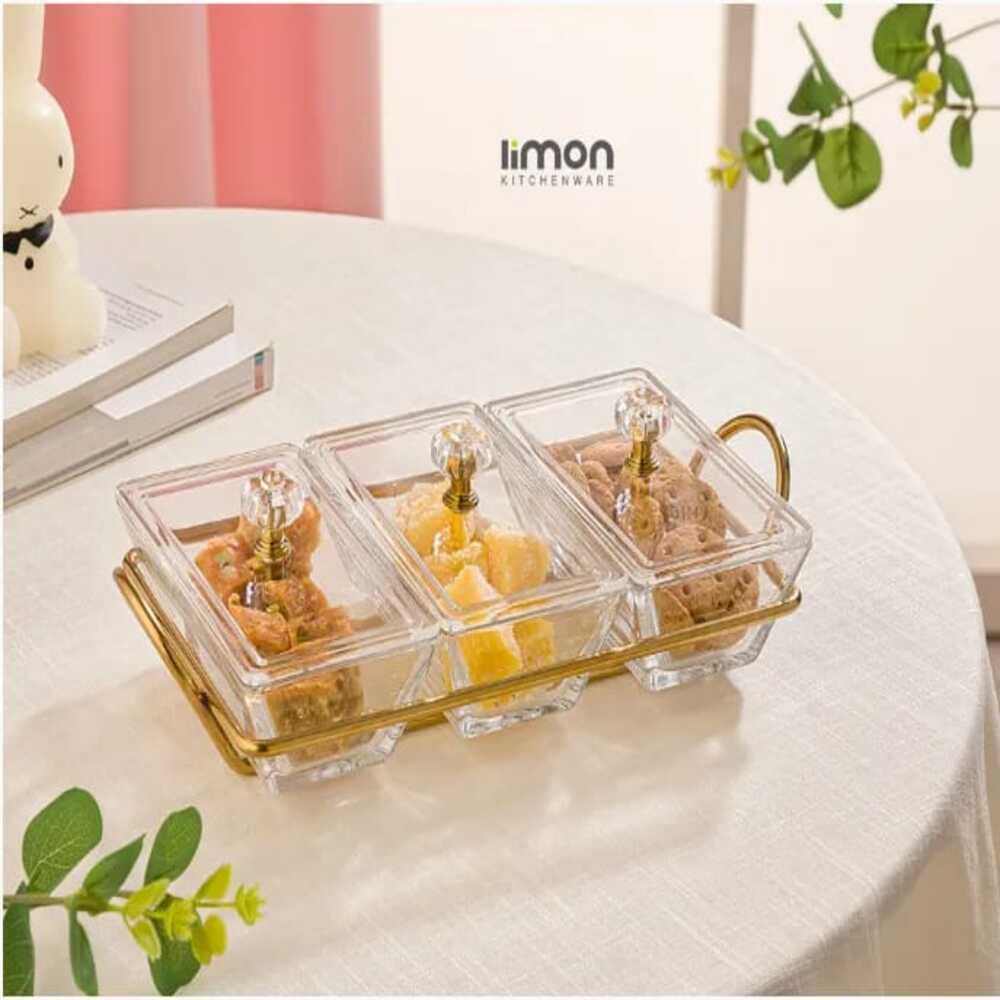 Signature Rectangular Snack Serving Tray Set by Limon - All-In-One Store Pakistan