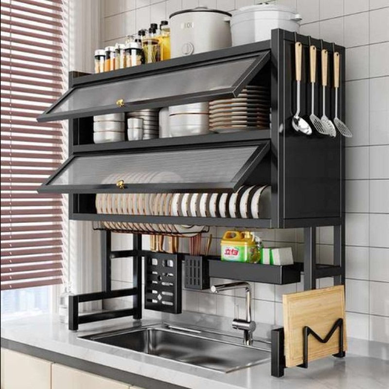 Double Cabin DishDry & Organizer Rack - All-In-One Store Pakistan