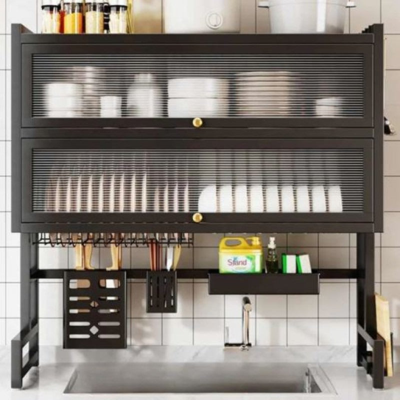 Double Cabin DishDry & Organizer Rack - All-In-One Store Pakistan