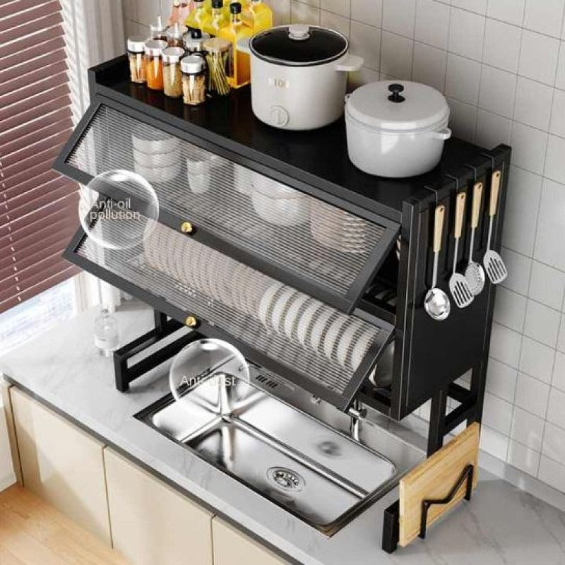 Double Cabin DishDry & Organizer Rack - All-In-One Store Pakistan