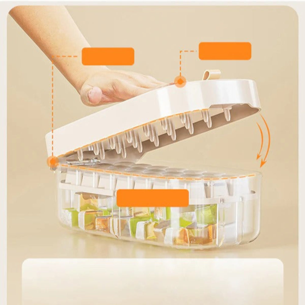 Press & Store Ice Box with 2 Trays & Shovel - All-In-One Store Pakistan