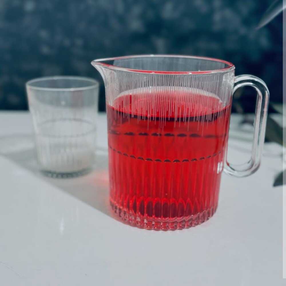 CrystalServe Ribbed Pitcher & Glasses Set (2318) by Limon - All-In-One Store Pakistan