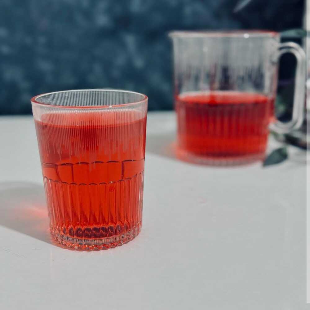 CrystalServe Ribbed Pitcher & Glasses Set (2318) by Limon - All-In-One Store Pakistan