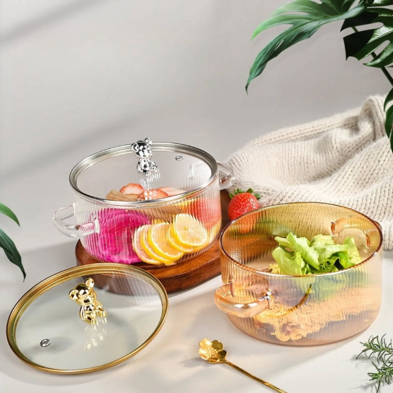 Borosilicate Glass Saucepan with Lid 2L - All-In-One Store Pakistan
