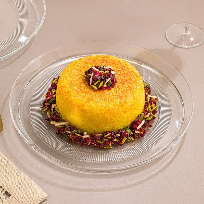 Majestic Round Glass Serving Platter by Limon - All-In-One Store Pakistan