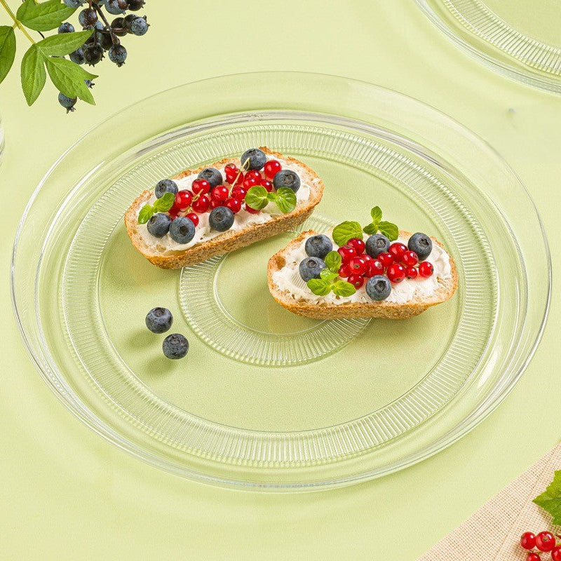 Majestic Round Glass Serving Platter by Limon - All-In-One Store Pakistan